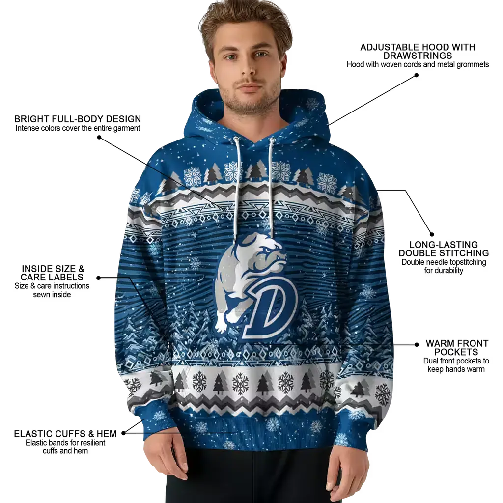 drake bulldogs christmas trees blue hoodie latest model drake bulldogs christmas trees blue hoodie latest model