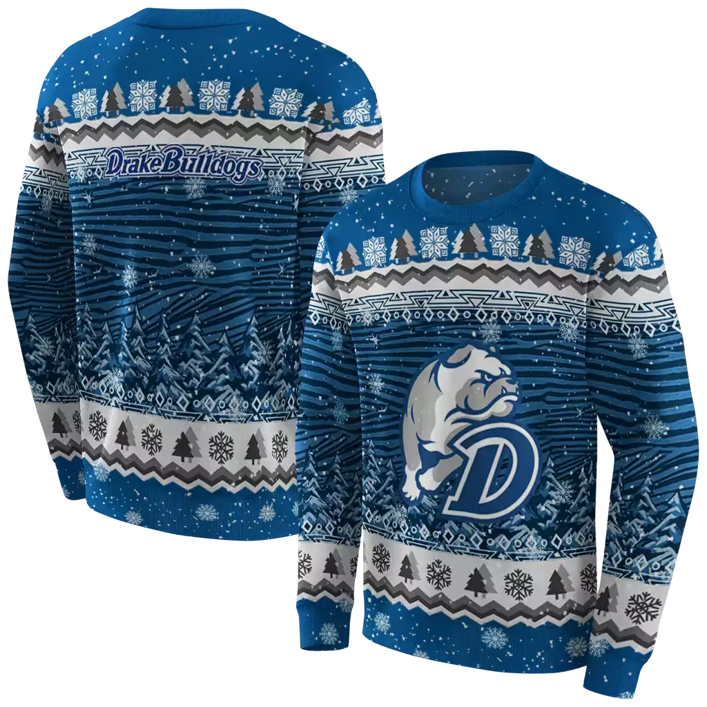 drake bulldogs christmas trees blue hoodie premium grade drake bulldogs christmas trees blue hoodie premium grade