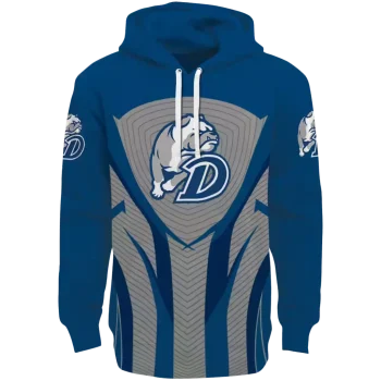 drake bulldogs concentric lines blue black hoodie best selling