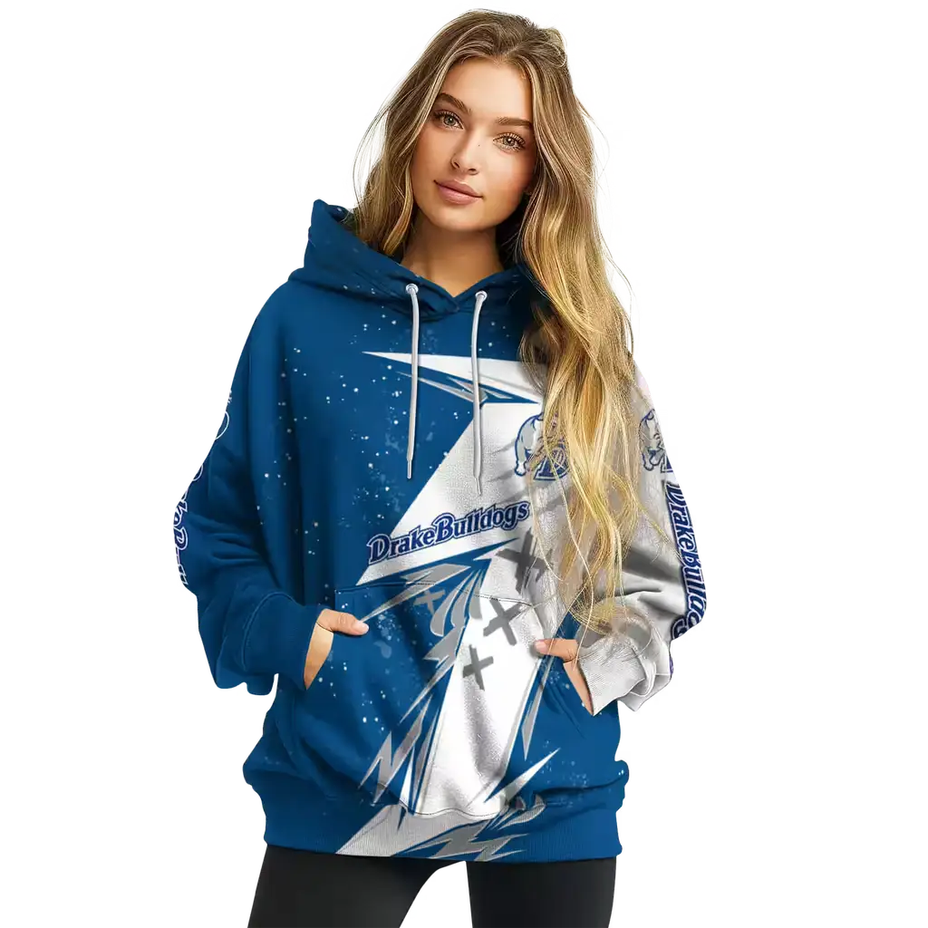 drake bulldogs dynamic slash blue white hoodie high quality drake bulldogs dynamic slash blue white hoodie high quality