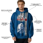 drake bulldogs football heartbeat blue hoodie best selling