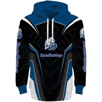 drake bulldogs futuristic pattern blue black hoodie best selling