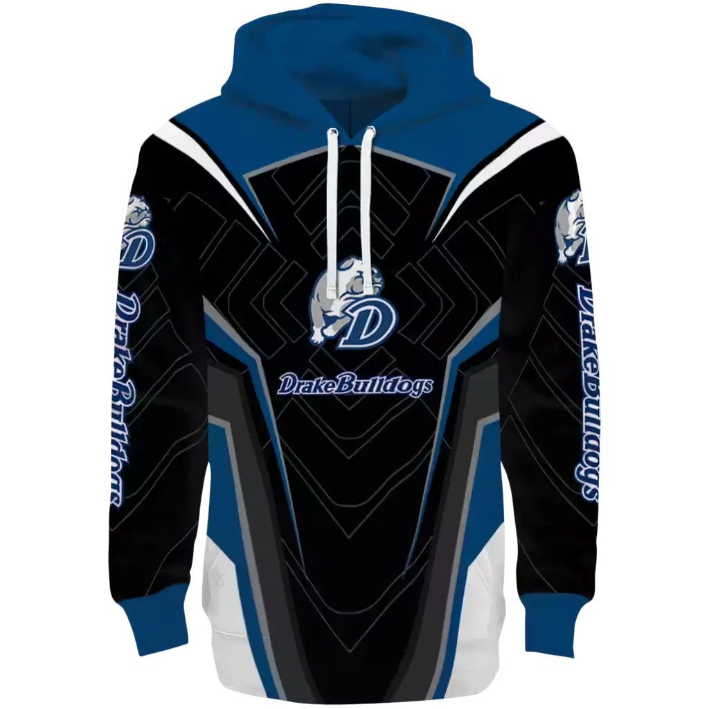 drake bulldogs futuristic pattern blue black hoodie best selling drake bulldogs futuristic pattern blue black hoodie best selling