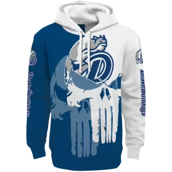 drake bulldogs graphic punisher blue white hoodie best selling