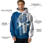 drake bulldogs graphic punisher blue white hoodie best selling
