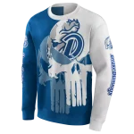 drake bulldogs graphic punisher blue white hoodie best selling