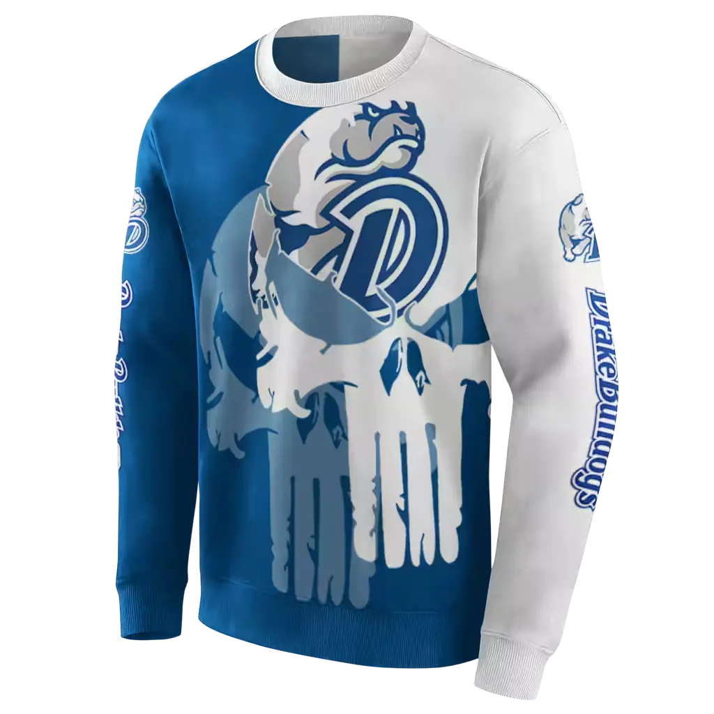 drake bulldogs graphic punisher blue white hoodie new arrival drake bulldogs graphic punisher blue white hoodie new arrival