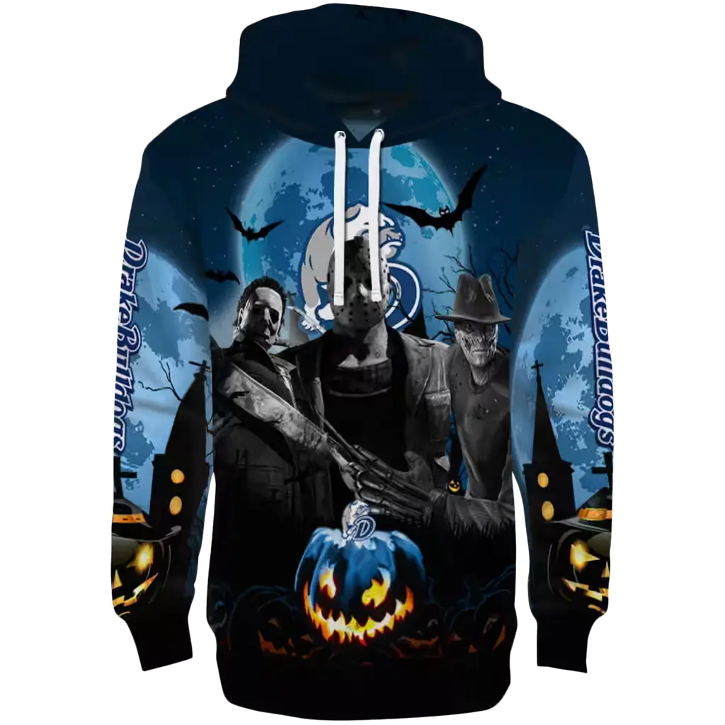 drake bulldogs halloween vibes blue black hoodie best selling drake bulldogs halloween vibes blue black hoodie best selling