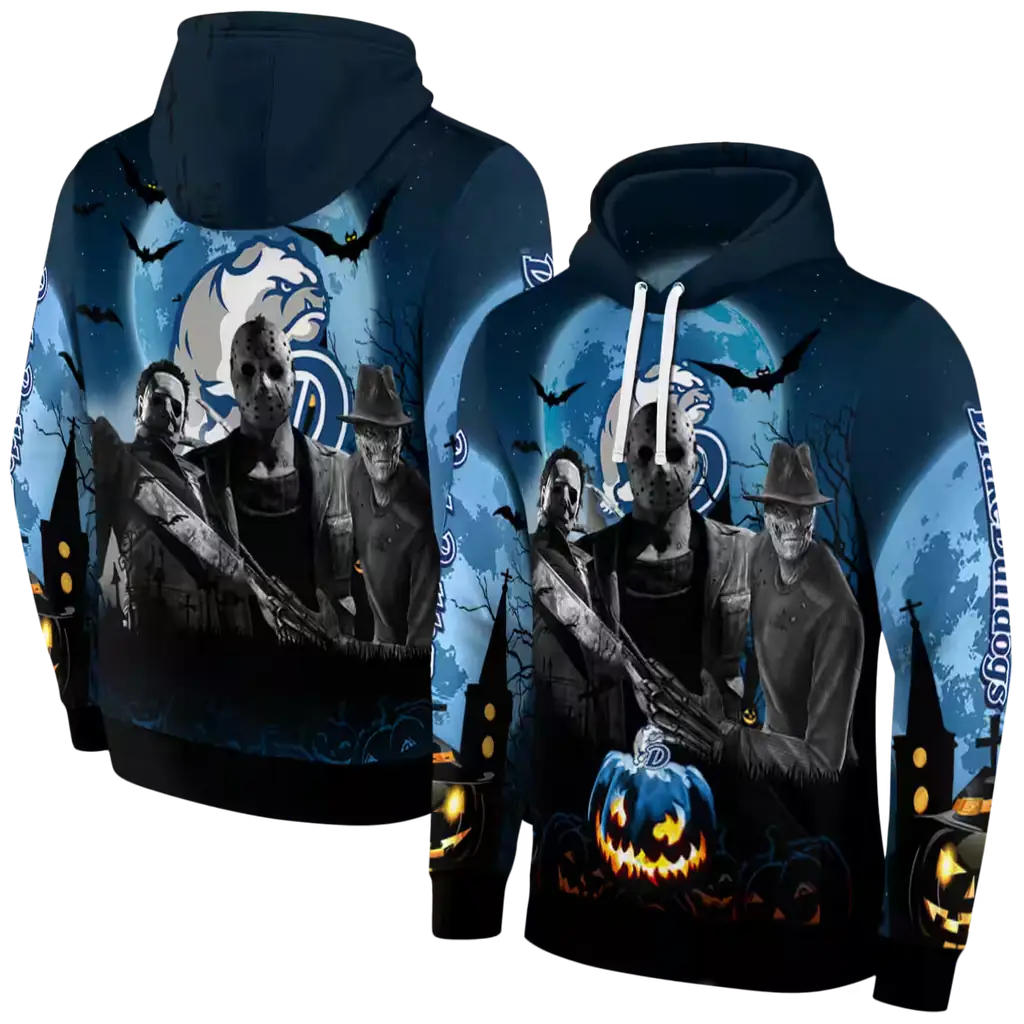drake bulldogs halloween vibes blue black hoodie fashion forward drake bulldogs halloween vibes blue black hoodie fashion forward