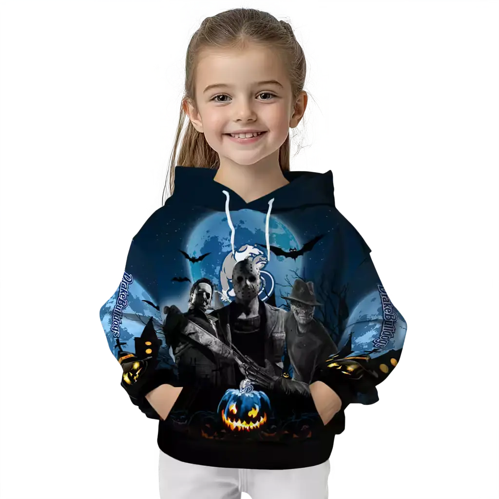 drake bulldogs halloween vibes blue black hoodie top rated drake bulldogs halloween vibes blue black hoodie top rated