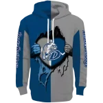 drake bulldogs heartbeat graphic blue hoodie best selling