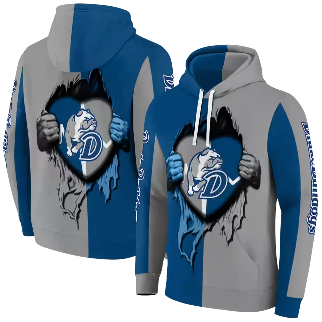 drake bulldogs heartbeat graphic blue hoodie fashion forward drake bulldogs heartbeat graphic blue hoodie fashion forward