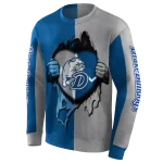 drake bulldogs heartbeat graphic blue hoodie best selling