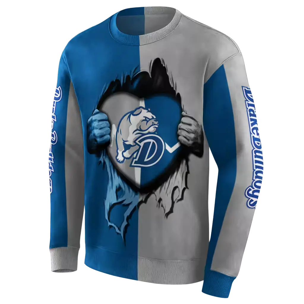 drake bulldogs heartbeat graphic blue hoodie new arrival drake bulldogs heartbeat graphic blue hoodie new arrival
