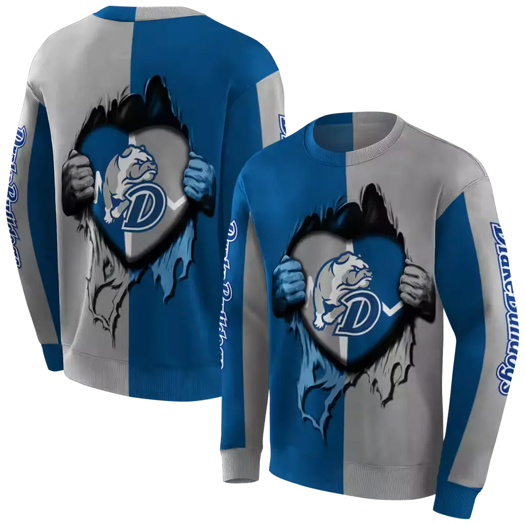 drake bulldogs heartbeat graphic blue hoodie premium grade drake bulldogs heartbeat graphic blue hoodie premium grade