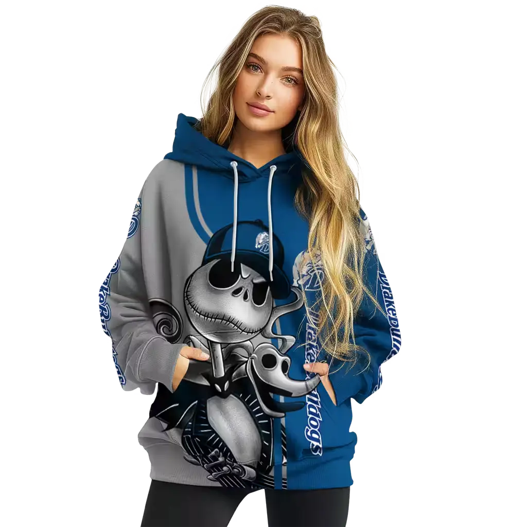 drake bulldogs jack skellington blue hoodie high quality drake bulldogs jack skellington blue hoodie high quality