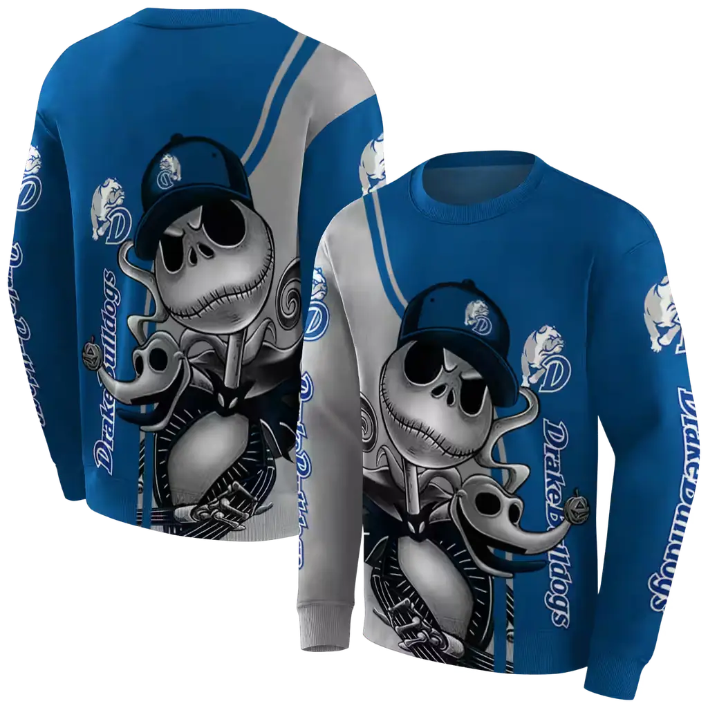 drake bulldogs jack skellington blue hoodie premium grade drake bulldogs jack skellington blue hoodie premium grade