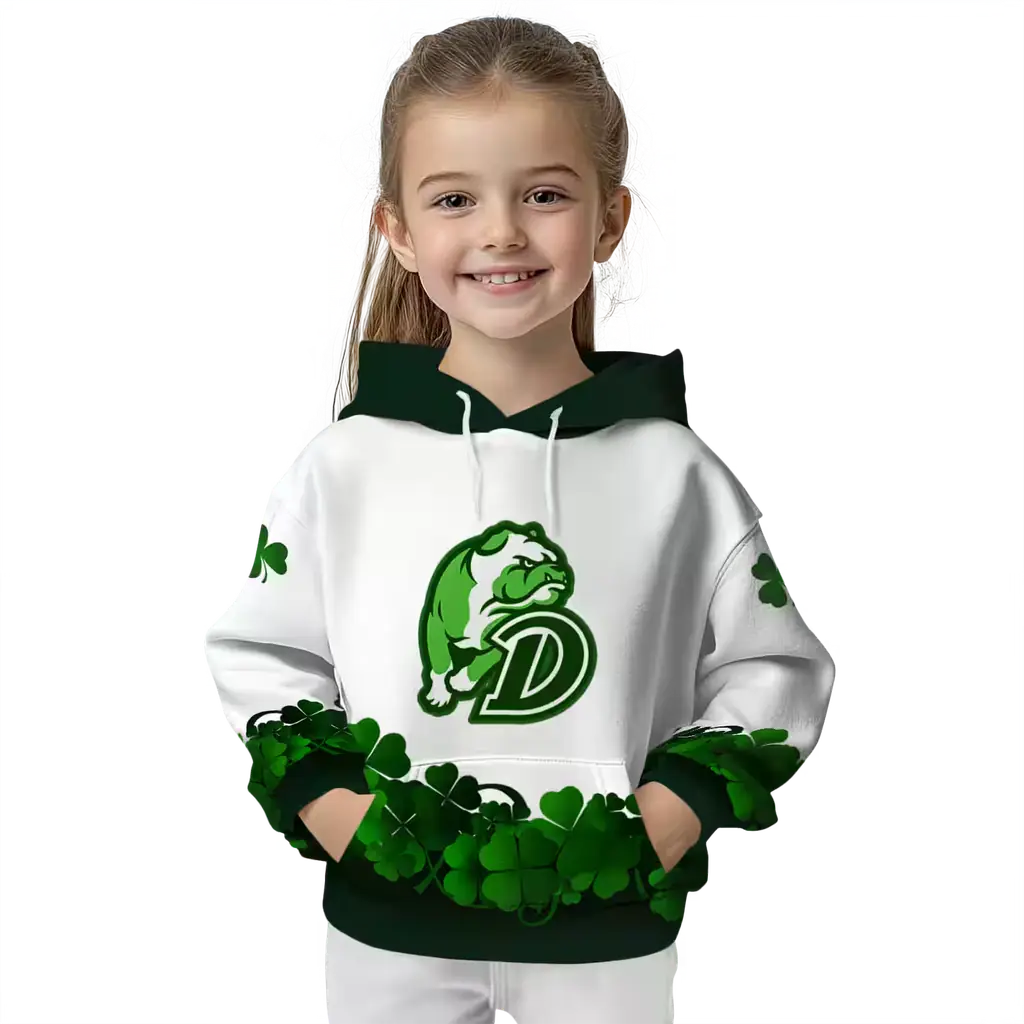 drake bulldogs lucky motif white green hoodie top rated drake bulldogs lucky motif white green hoodie top rated
