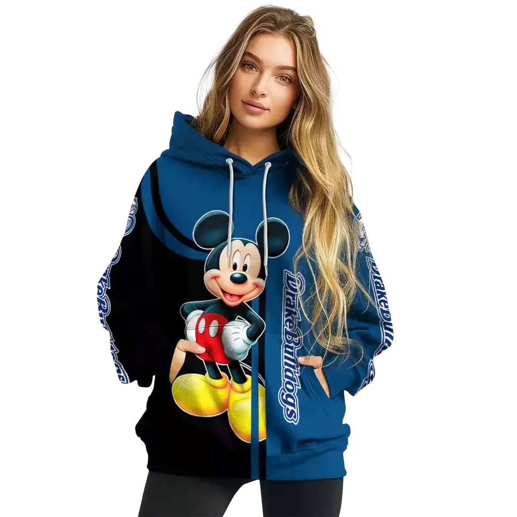 drake bulldogs mickey mouse blue black hoodie high quality drake bulldogs mickey mouse blue black hoodie high quality