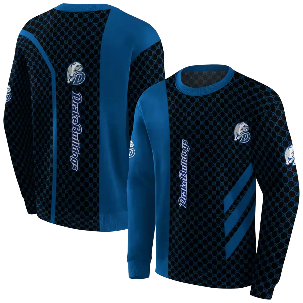 drake bulldogs monogram pattern blue hoodie premium grade drake bulldogs monogram pattern blue hoodie premium grade