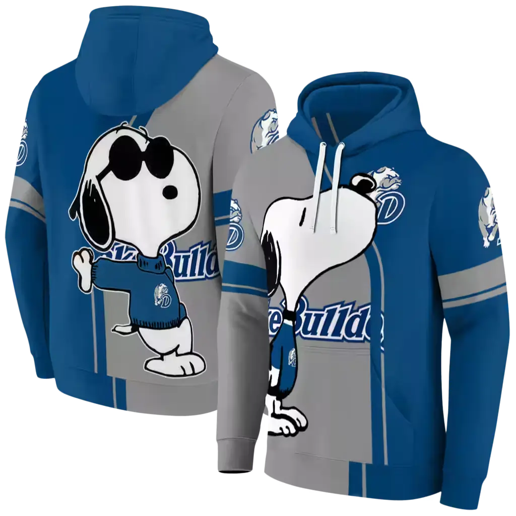 drake bulldogs playful snoopy blue hoodie fashion forward drake bulldogs playful snoopy blue hoodie fashion forward