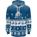 drake bulldogs reindeer motif blue hoodie best selling