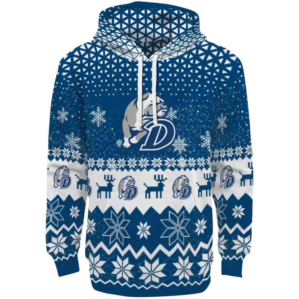 drake bulldogs reindeer motif blue hoodie best selling drake bulldogs reindeer motif blue hoodie best selling
