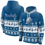 drake bulldogs reindeer motif blue hoodie best selling