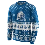drake bulldogs reindeer motif blue hoodie best selling