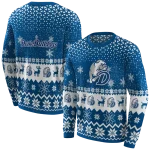 drake bulldogs reindeer motif blue hoodie best selling