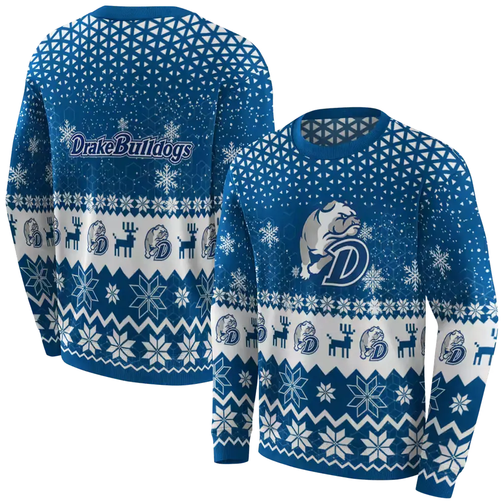 drake bulldogs reindeer motif blue hoodie premium grade drake bulldogs reindeer motif blue hoodie premium grade