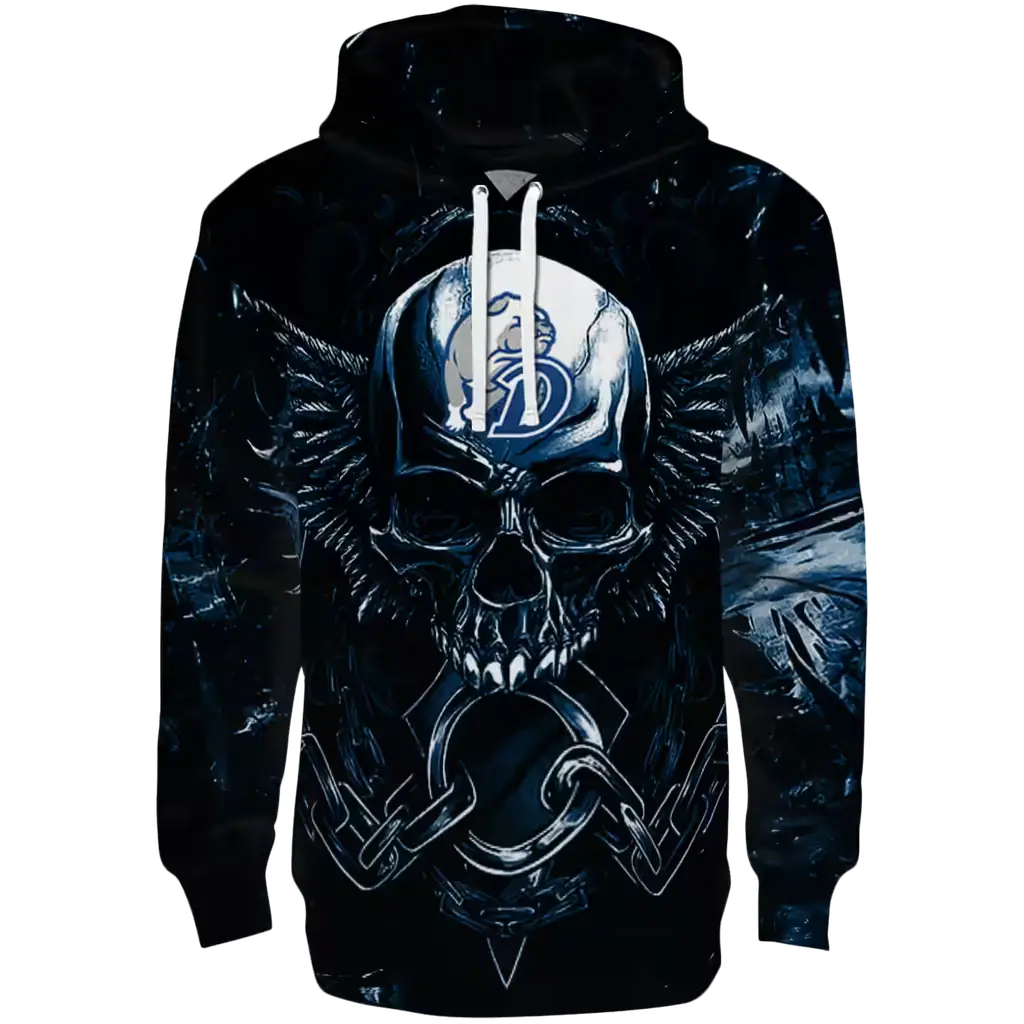drake bulldogs skull artwork blue black hoodie best selling drake bulldogs skull artwork blue black hoodie best selling