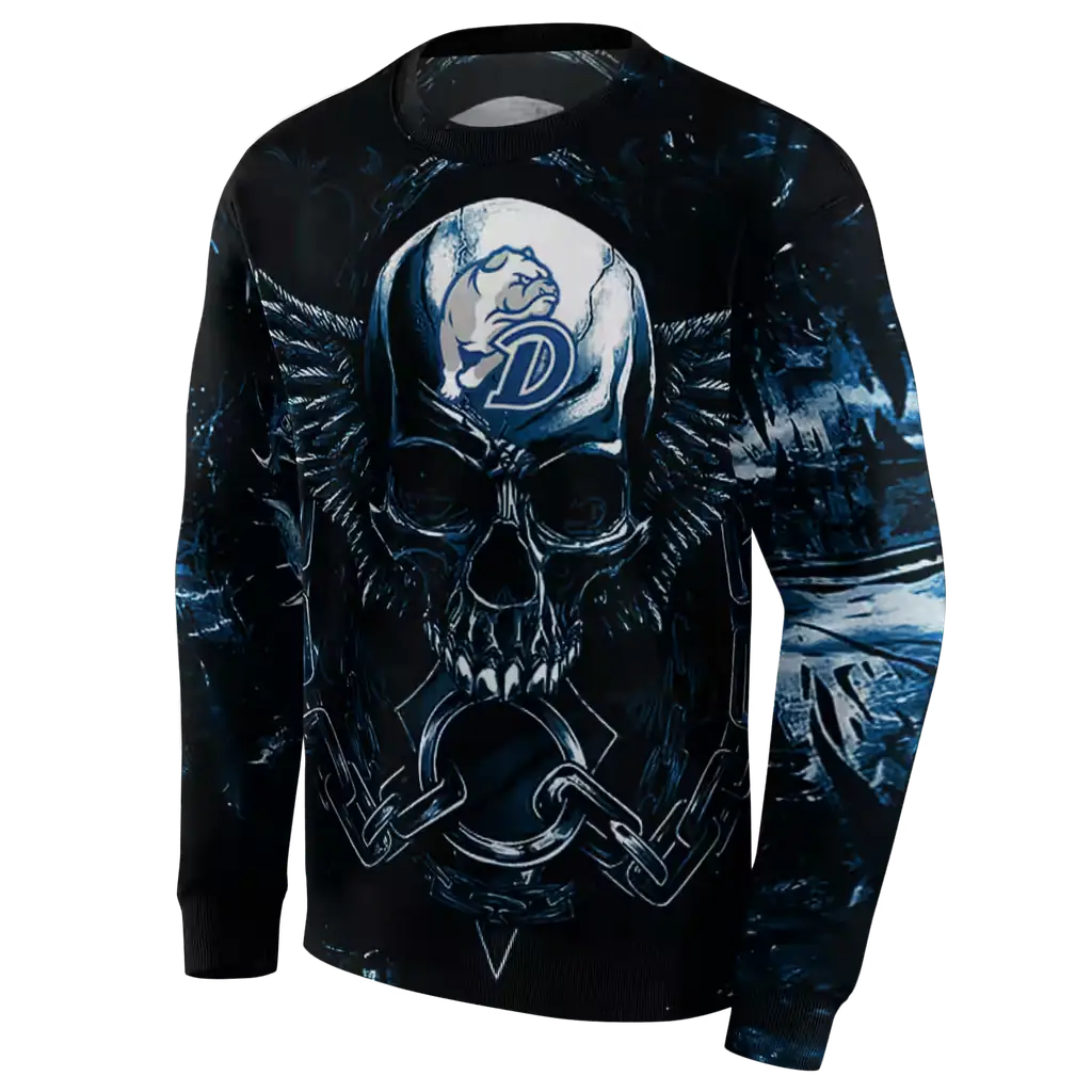 drake bulldogs skull artwork blue black hoodie new arrival drake bulldogs skull artwork blue black hoodie new arrival