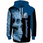 drake bulldogs skull motif blue black hoodie best selling