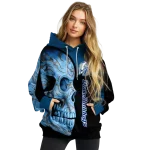 drake bulldogs skull motif blue black hoodie best selling