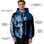 drake bulldogs skull motif blue black hoodie best selling