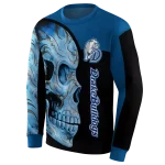 drake bulldogs skull motif blue black hoodie best selling