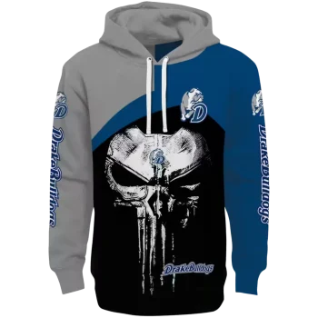 drake bulldogs skull punisher gray black hoodie best selling