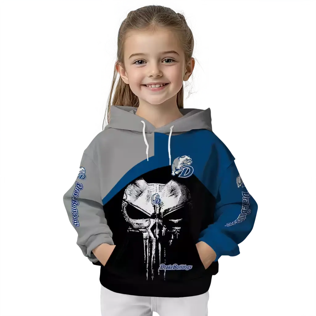 drake bulldogs skull punisher gray black hoodie top rated drake bulldogs skull punisher gray black hoodie top rated