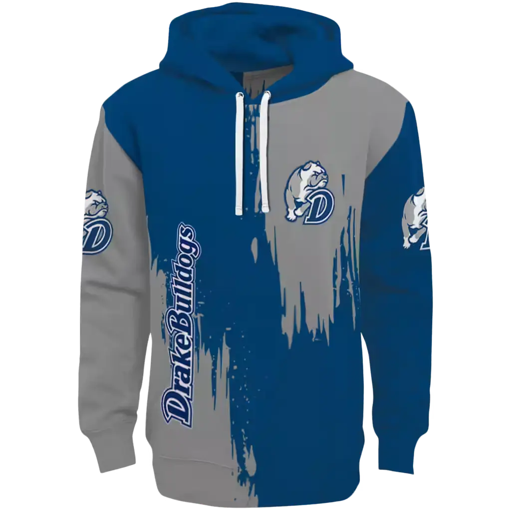 drake bulldogs splatter effect blue hoodie best selling drake bulldogs splatter effect blue hoodie best selling