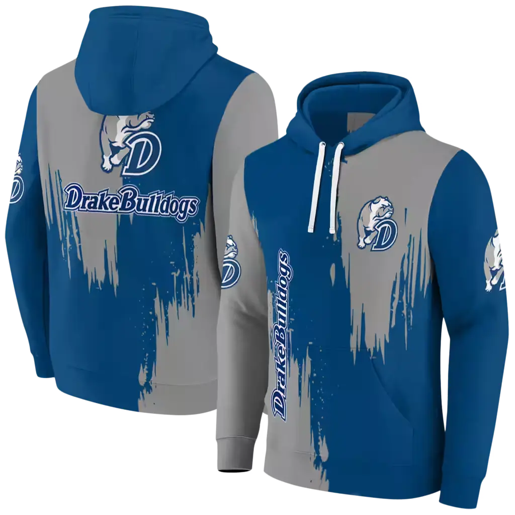 drake bulldogs splatter effect blue hoodie fashion forward drake bulldogs splatter effect blue hoodie fashion forward