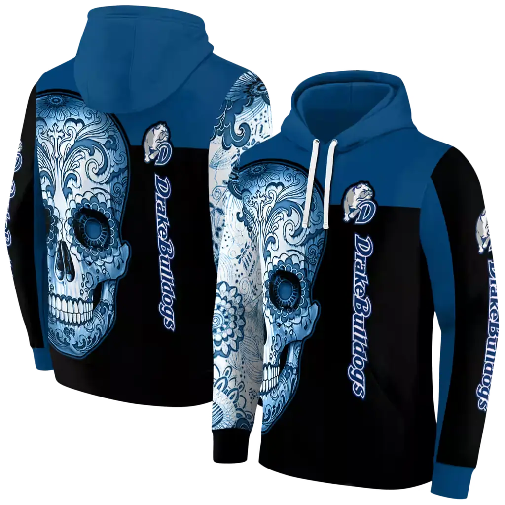 drake bulldogs sugar skull blue black hoodie fashion forward drake bulldogs sugar skull blue black hoodie fashion forward