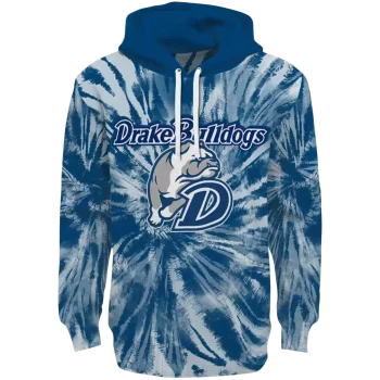 drake bulldogs tie dye pattern blue hoodie best selling