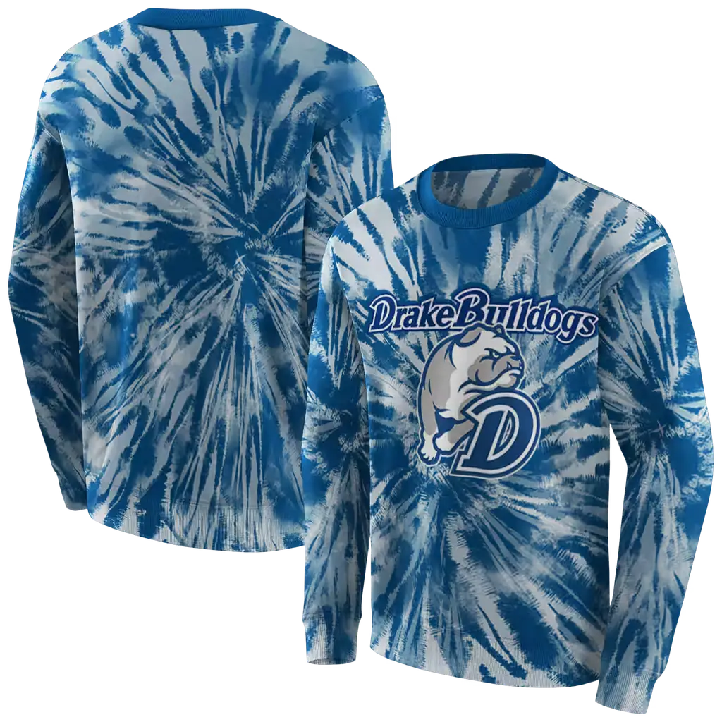 drake bulldogs tie dye pattern blue hoodie premium grade drake bulldogs tie dye pattern blue hoodie premium grade