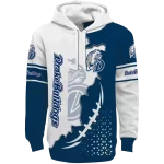 drake bulldogs triangular pattern blue white hoodie best selling