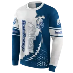 drake bulldogs triangular pattern blue white hoodie best selling