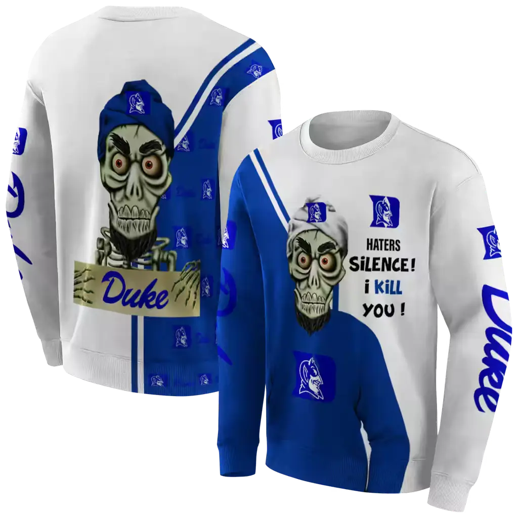 duke blue devils achmed skull blue hoodie premium grade duke blue devils achmed skull blue hoodie premium grade