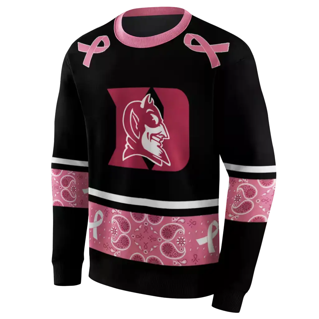 duke blue devils awareness ribbon black pink hoodie new arrival duke blue devils awareness ribbon black pink hoodie new arrival