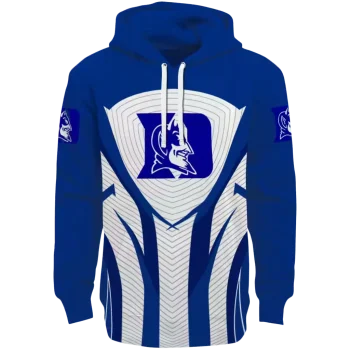 duke blue devils concentric lines blue black hoodie best selling