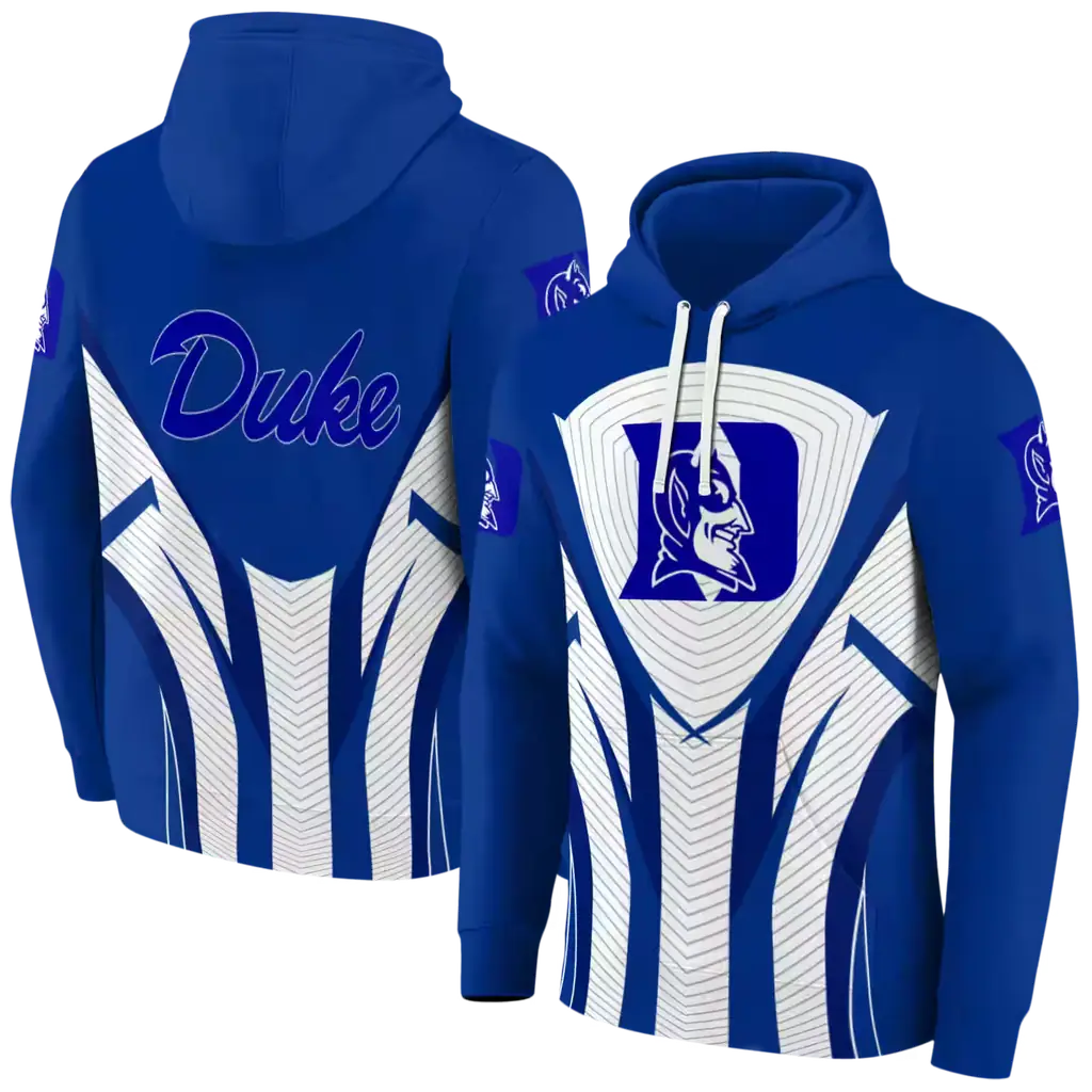 duke blue devils concentric lines blue black hoodie fashion forward duke blue devils concentric lines blue black hoodie fashion forward